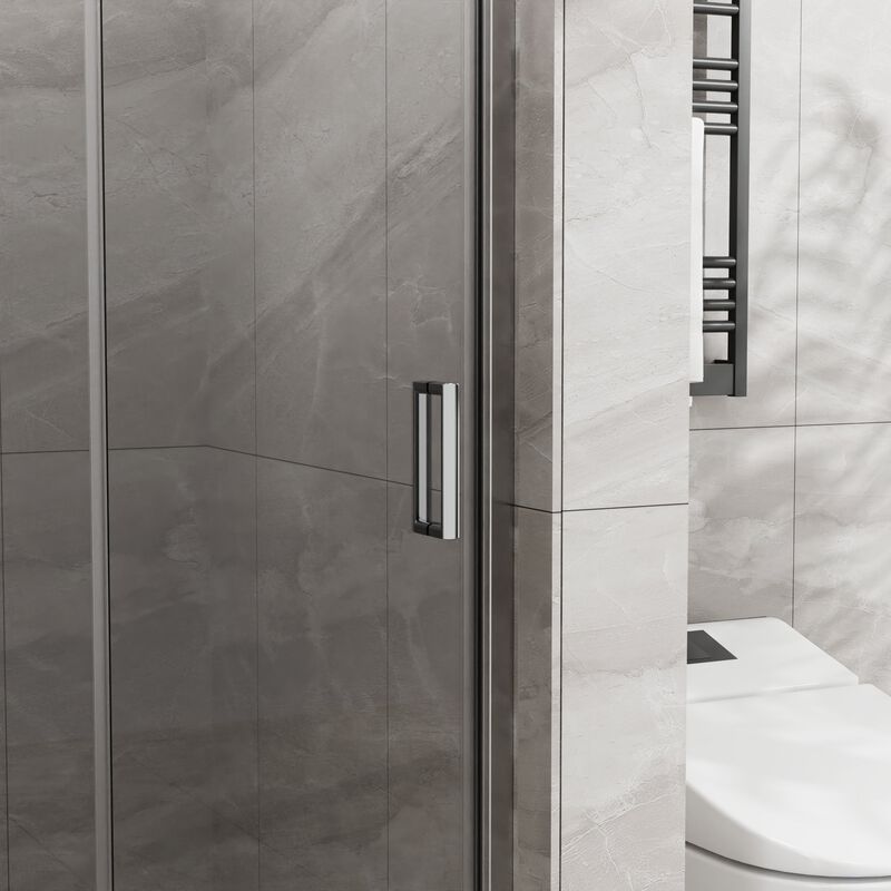 Chrome Swing Shower Door, Zinc Alloy Hinges with Rotation and Triple Waterproof Strips