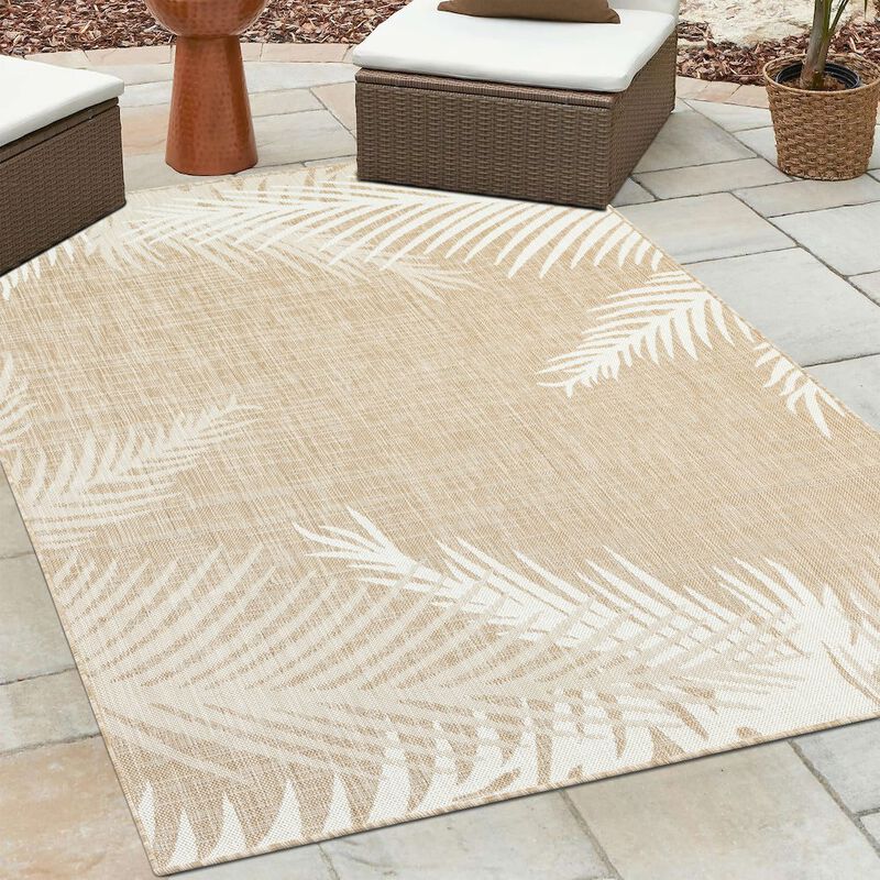 LR Home Captiva Durable Performance Area Rug Outdoor