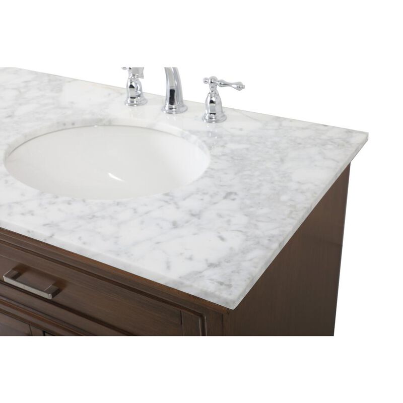 Elegant Kitchen and Bath 72 inch double bathroom vanity in teak