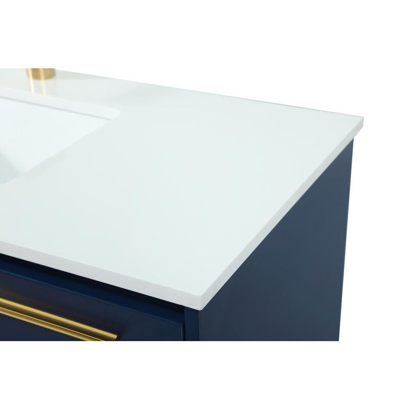 Elegant Kitchen and Bath 40 inch Single bathroom vanity in blue