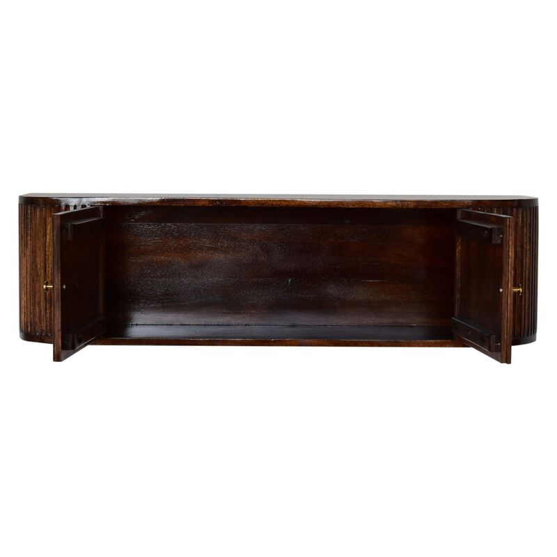 Artisan Furniture Solid Wood Chunky Chestnut Wall Mounted Console , Brown image number 7