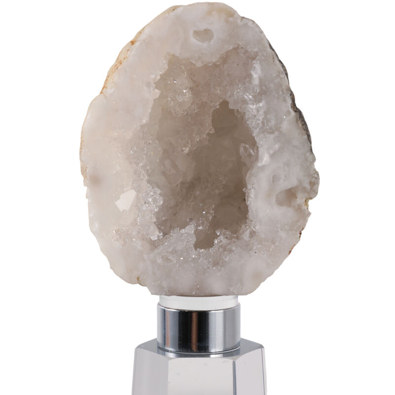 11x2" Agate On Crystal Base, White/clear image number 4