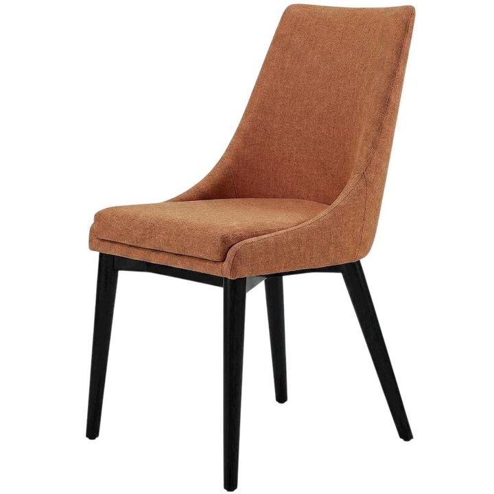 Fabric-Upholstered Dining Chair with Cushioned Seat