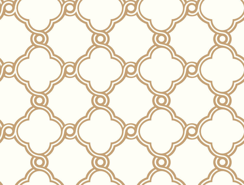 Open Trellis  Gold Metallic Wallpaper