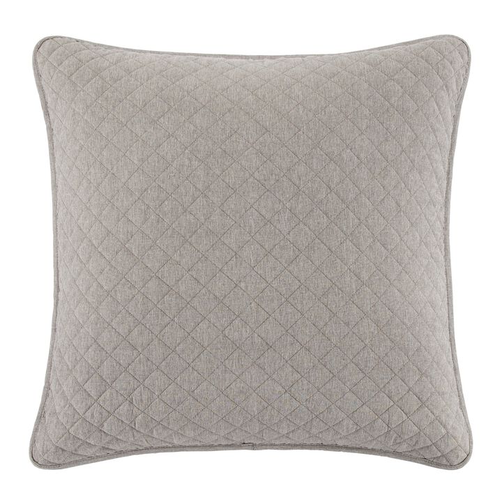 Anna Taupe Quilted Euro Sham