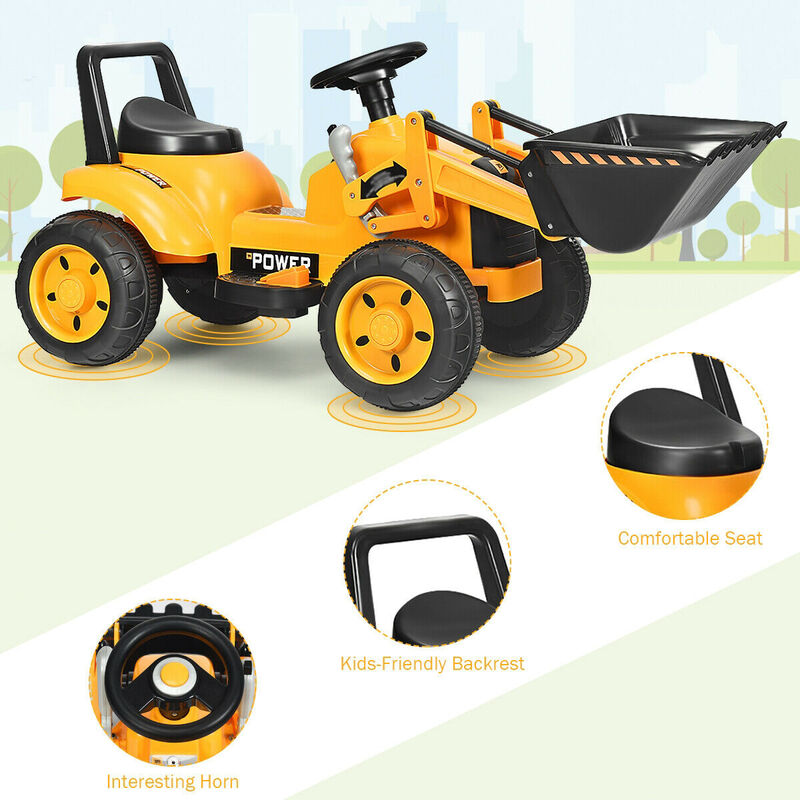 6V Electric Ride-On Excavator for Kids with Battery Powered Design image number 3