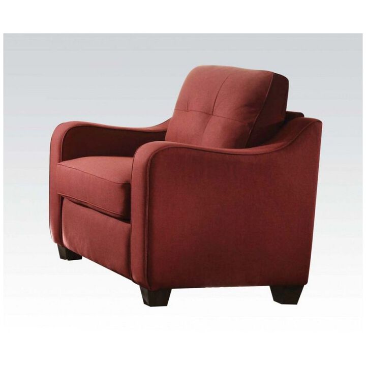 Cleavon II Chair in Red Linen