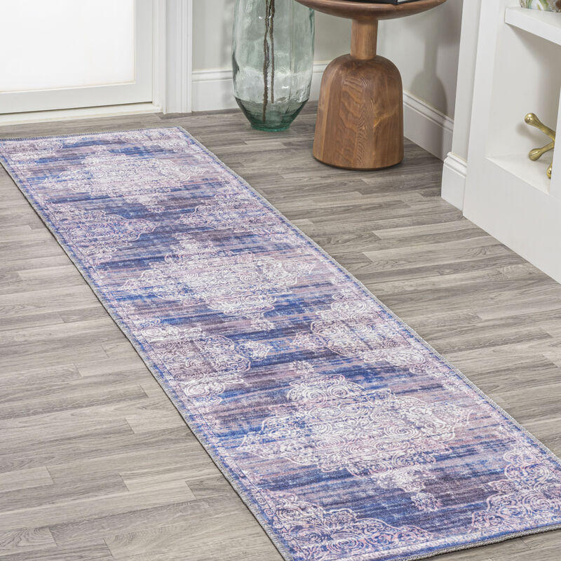 Regis Bohemian Medallion Machine-Washable Area Rug
