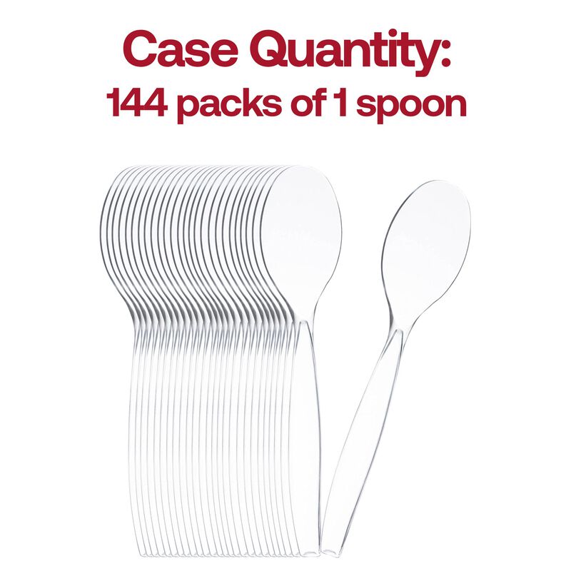Clear Plastic Serving Spoons (144 Spoons) image number 4