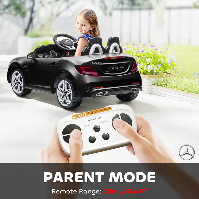 BreeBe Mercedes SLC 300 Licensed Kids Electric Car with Remote Control, 12V Battery Powered Kids Ride on Car with Music, Lights image number 4