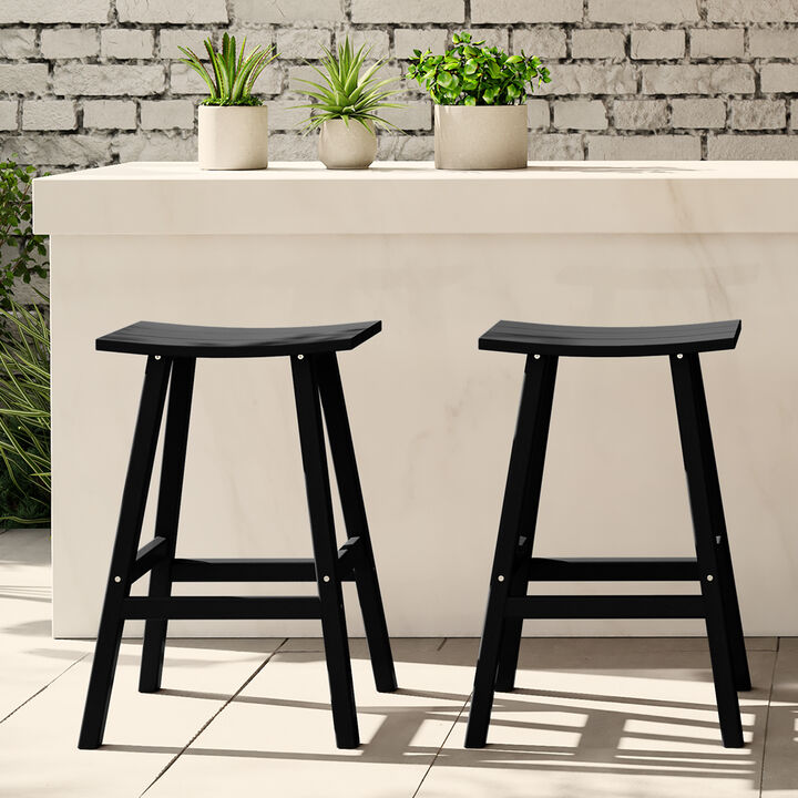 WestinTrends 2 piece set of 29" height Outdoor / Patio Saddle bar stools