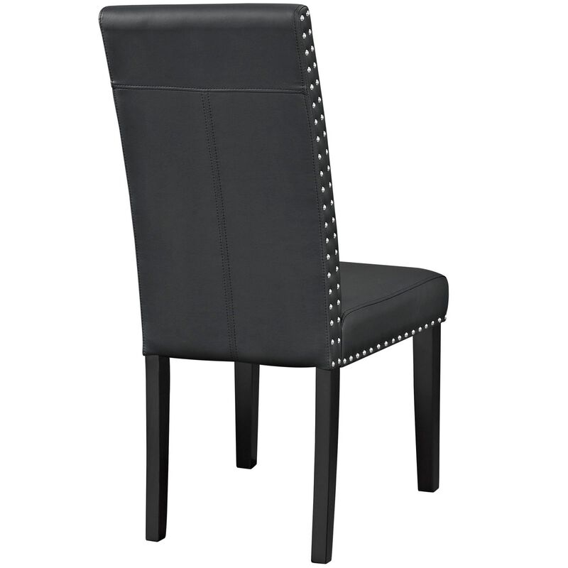 Parcel Dining Vinyl Side Chair-Benzara image number 2