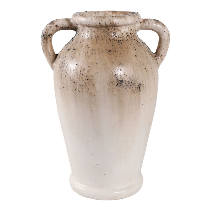 12x7" Textured Terracotta 2-handle Vase image number 0