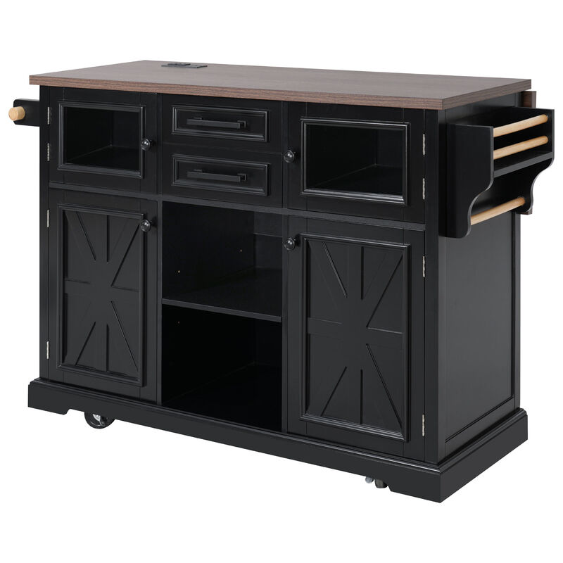 Hocarn Drop Leaf Kitchen Island image number 0