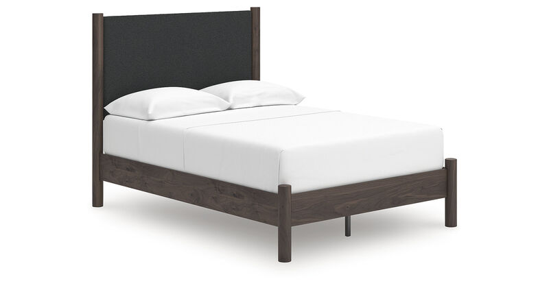 Cadmori full Upholstered Panel Platform Bed image number 2