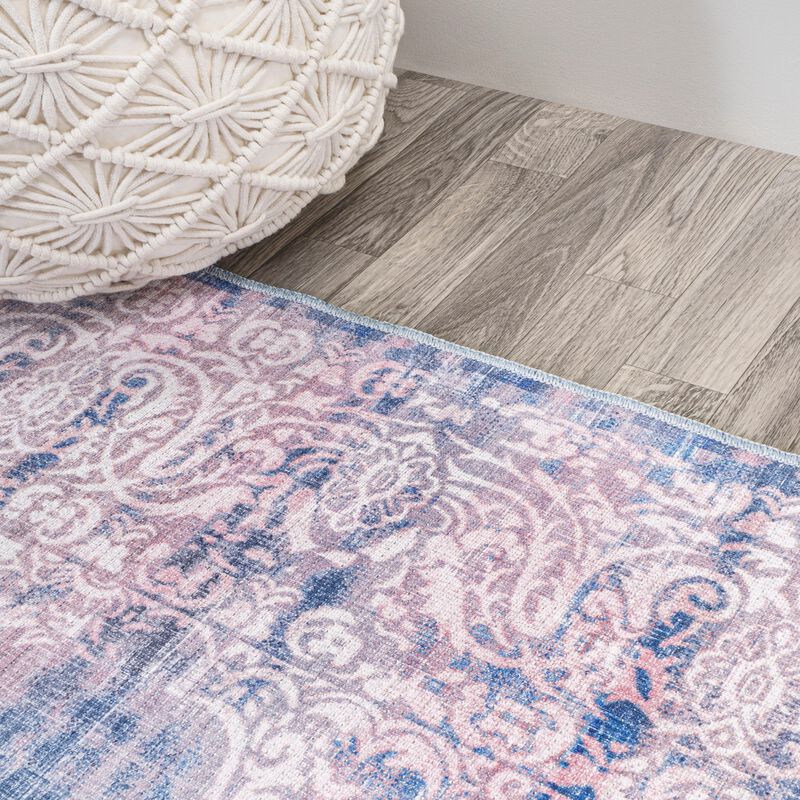 Regis Bohemian Medallion Machine-Washable Area Rug