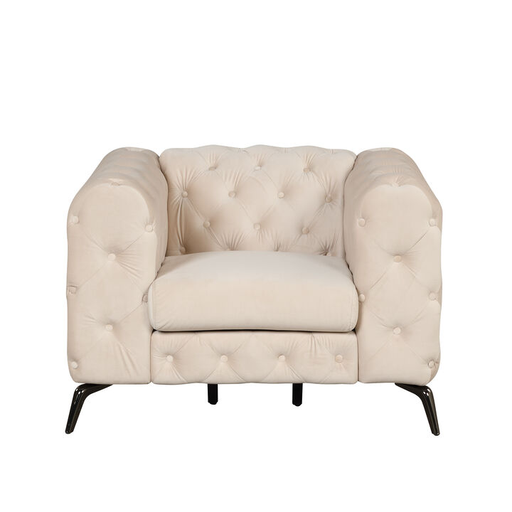 Merax 40.5" Velvet Upholstered Accent Sofa