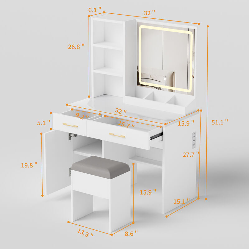 Hingvo Makeup Vanity Desk image number 6