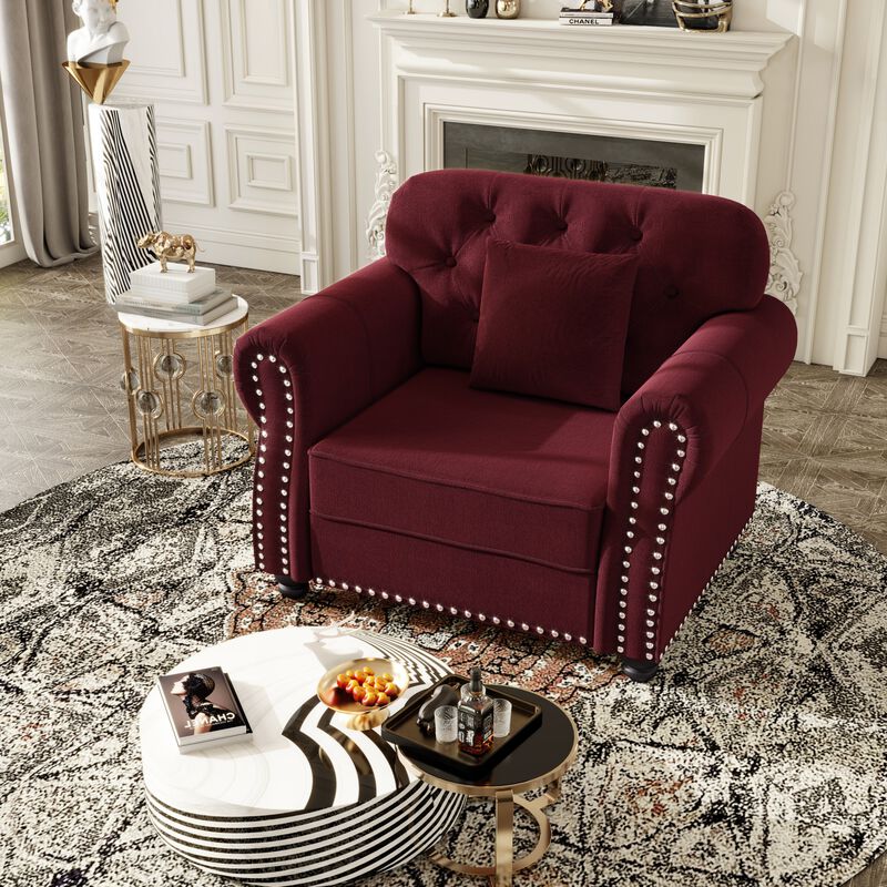 Pidrum Modern Chesterfield Accent Chair image number 2