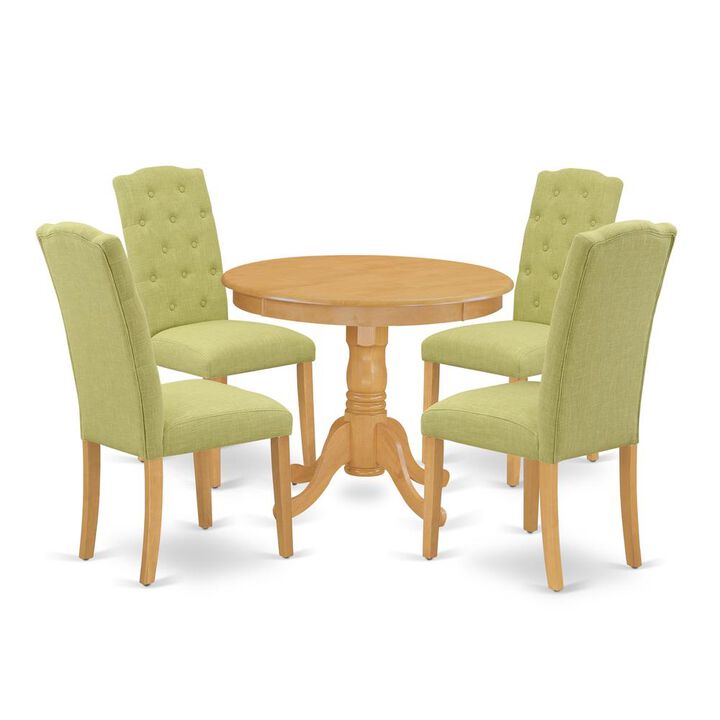 East West Furniture Dining Room Set Oak