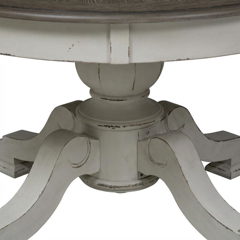 Liberty Furniture White, Pedestal Table, Pedestal Base, Quality Build image number 4
