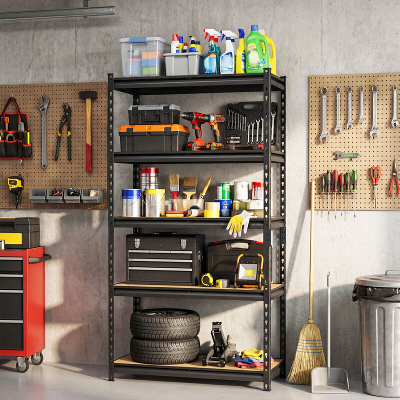 Set of 3 5-Tier Heavy-Duty Garage Shelving Units with 2200 LBS Capacity image number 1