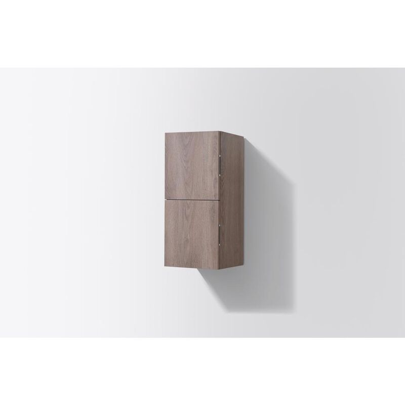 Kubebath 12 Wide by 24 High Linen Side Cabinet With Two Doors in Butternut Wood Finish