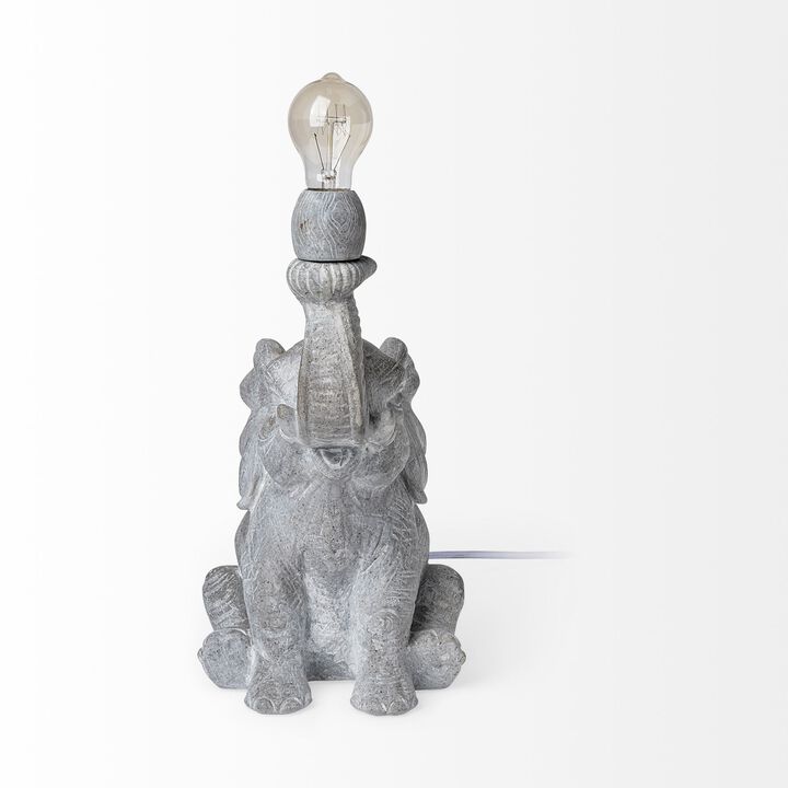 HomeRoots 16" Gray Lamp Base LED