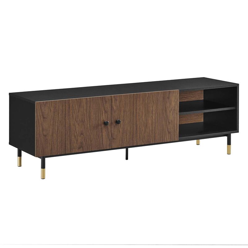 Modway EEI-6282-BLK-WAL Nexus 60" TV Stand, Black Walnut image number 0