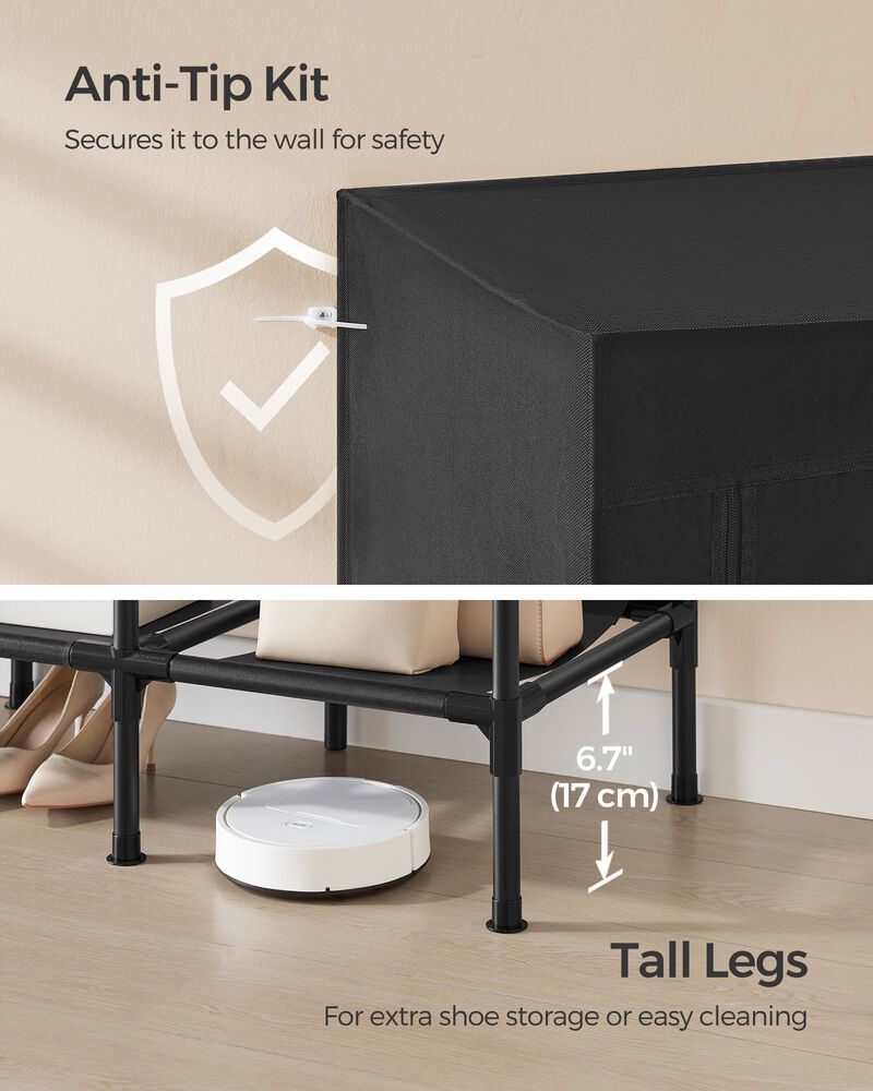 Bedroom Wardrobe Closet with Hanging Rails for Organized Clothing Storage