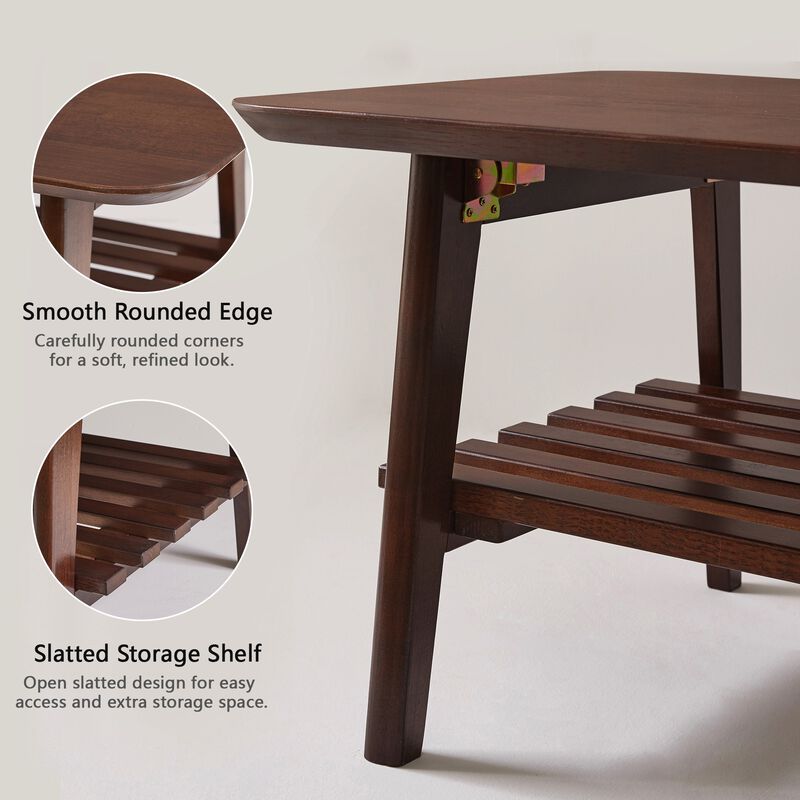 Gerkar Space-Saving Foldable Coffee Table image number 2