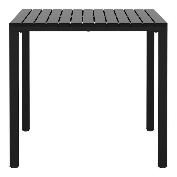 WestinTrends 31.5" Iron Metal Frame Outdoor Square Patio Dining Table