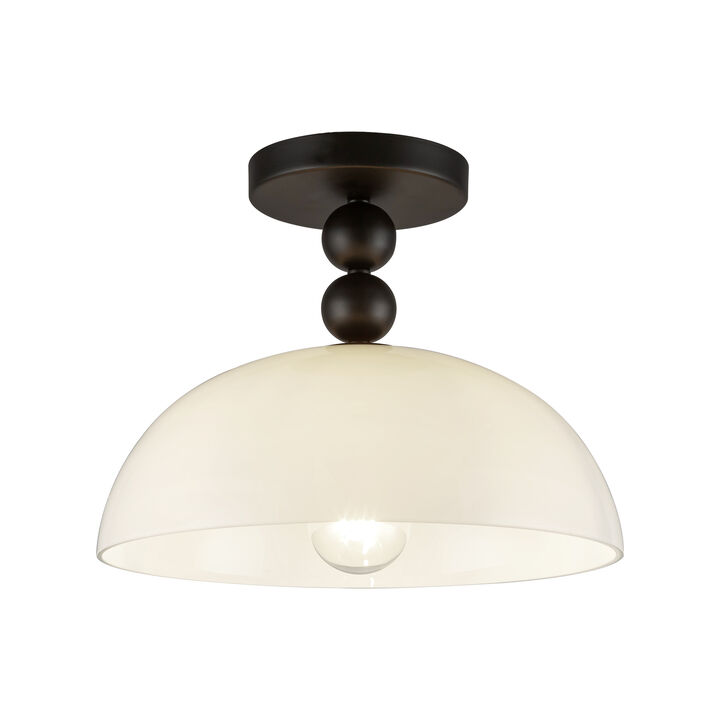Paisley 12 in Socket Semi Flush Mount