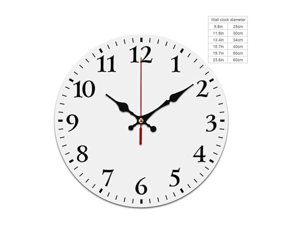 Custom Walls Customzied Wall Clock 8 Inch Silent Non Ticking Kitchen Decor