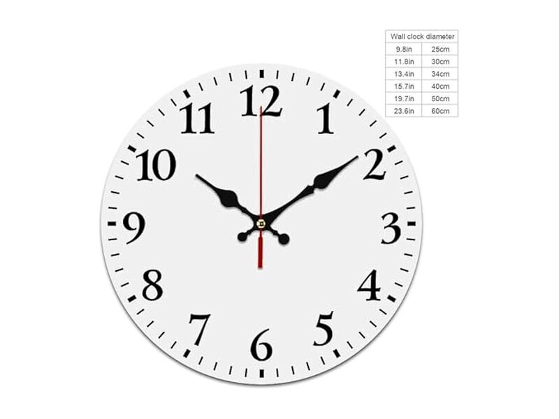 Custom Walls Customzied Wall Clock 8 Inch Silent Non Ticking Kitchen Decor image number 1