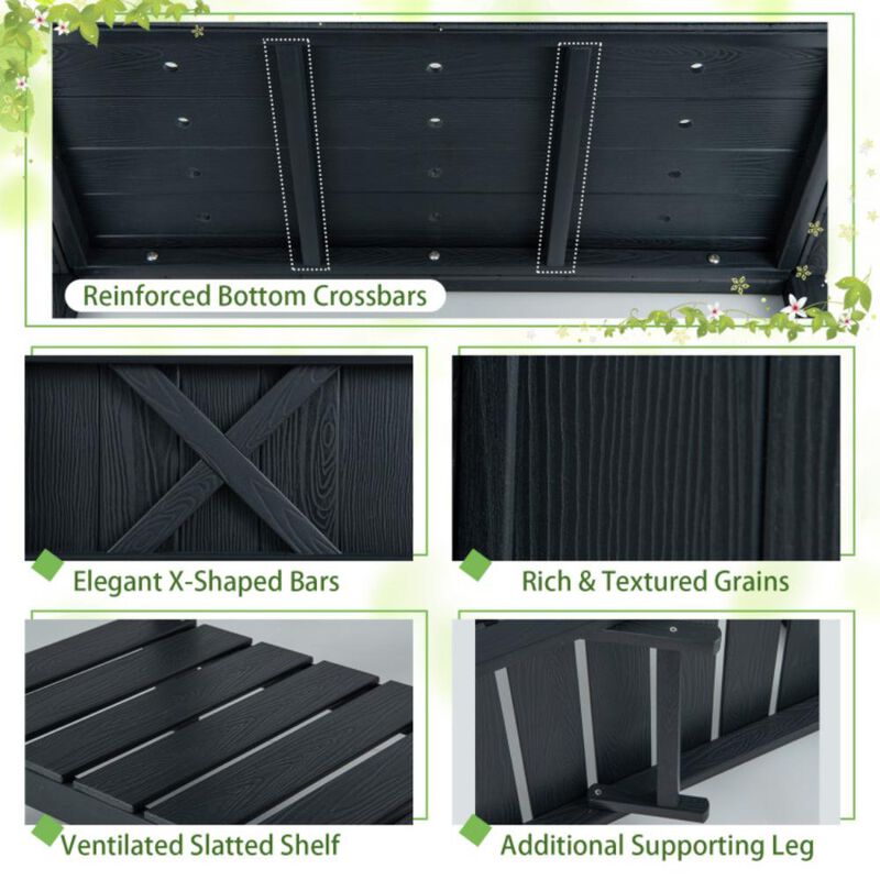 Hivvago HIPS Raised Garden Bed Poly Wood Elevated Planter Box