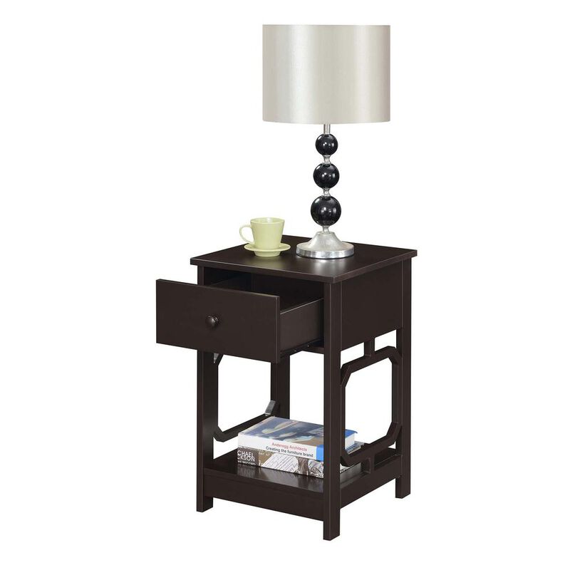 Convenience Concepts Omega 1 Drawer End Table Espresso