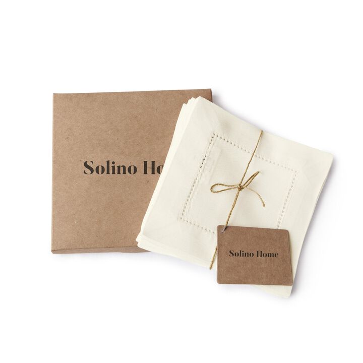 Cotton Linen Cocktail Napkins - Dru - Cotton Linen Plain