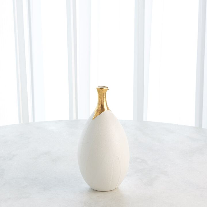Small Dipped Golden Crackle Vase