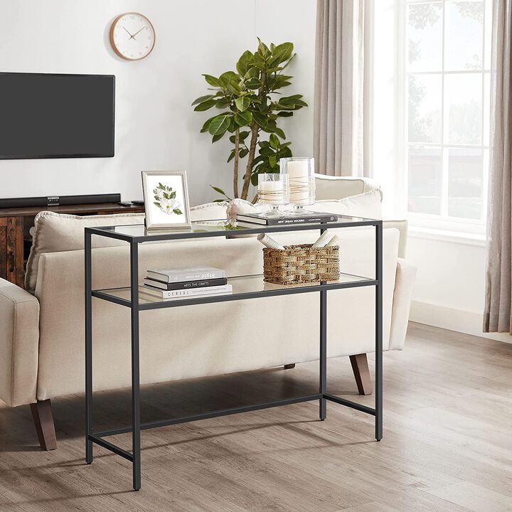 BreeBe Tempered Glass Console Table