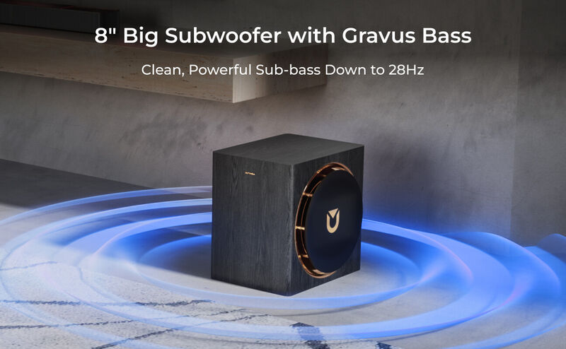 ULTIMEA Skywave Series 5.1.4ch Wireless Surround Sound System, 760W Dolby Atmos Sound Bar with 8" Subwoofer,2 Wireless Surround Speakers image number 2