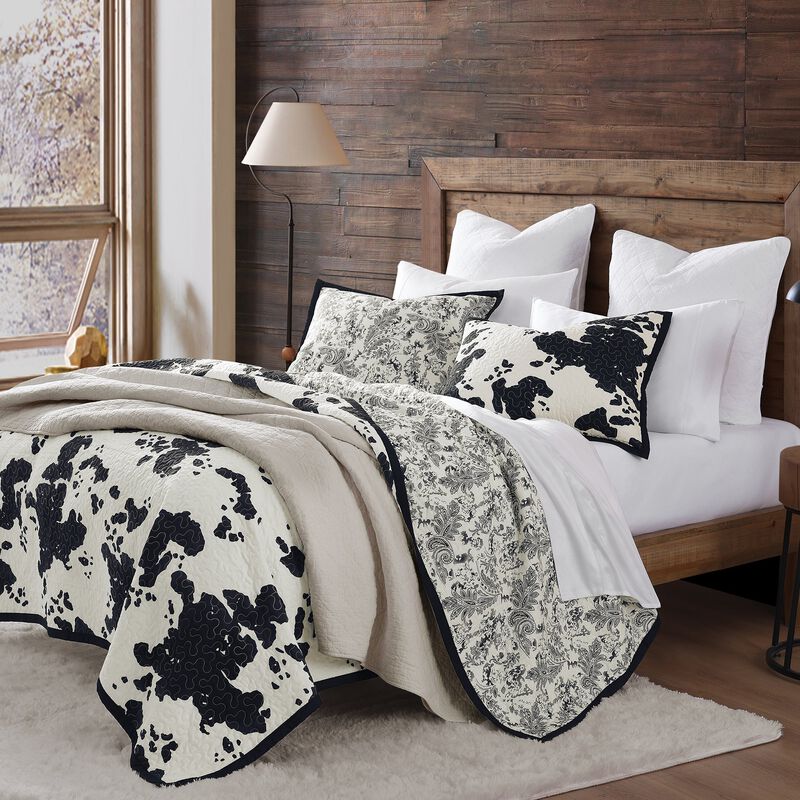 Clara Cowhide Twin Reversible Quilt Set image number 2