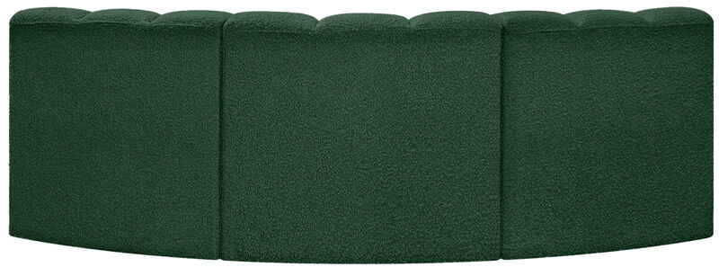 Meridian Furniture Arc Green Boucle Fabric Modular Sofa image number 2