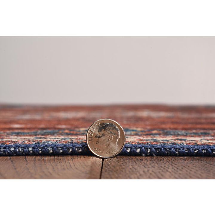 Linon Washable Foster Russet/Ivory, Rug