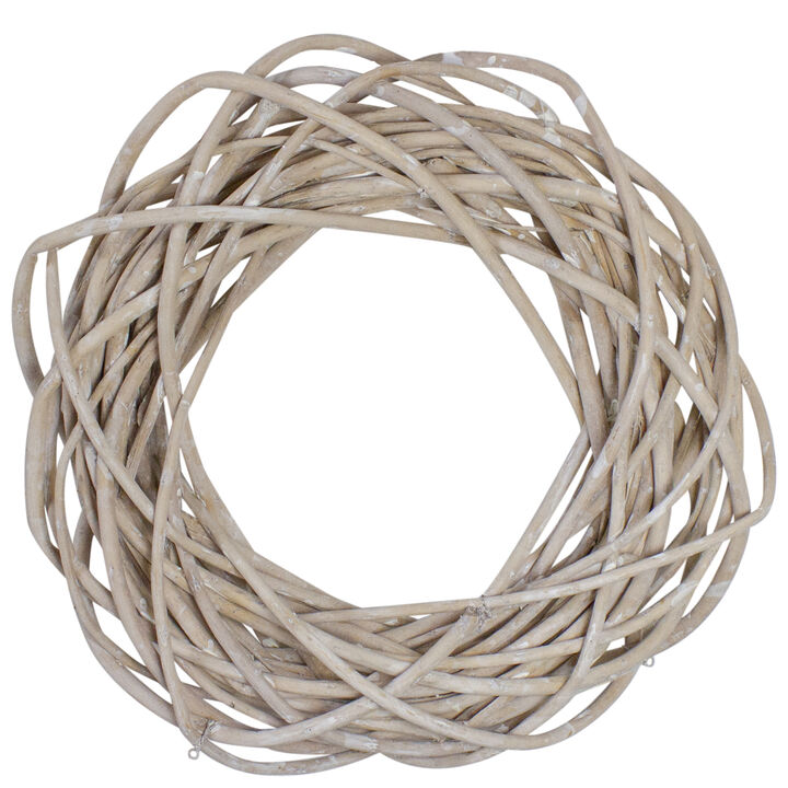 Natural Weeping Willow Spring Twig Wreath  12-Inch  Unlit