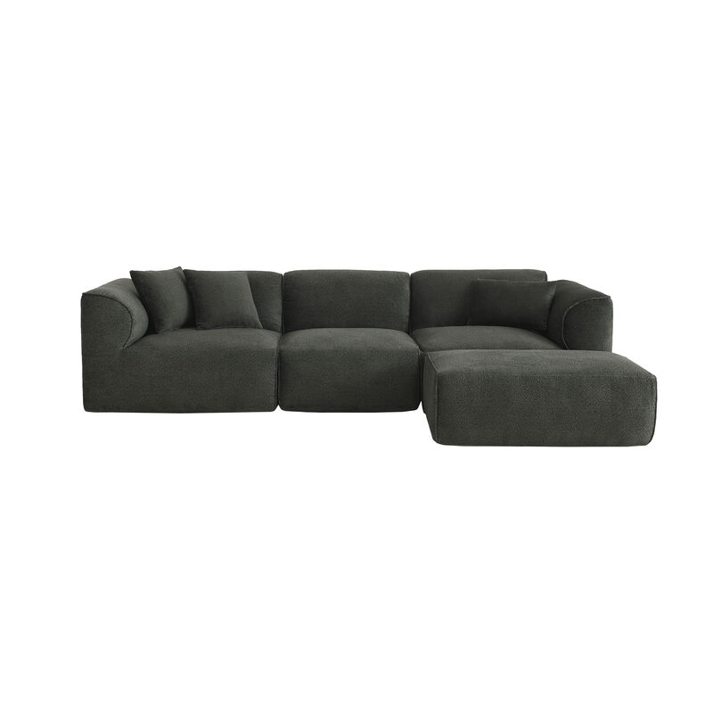 Merax U_Style Luxury living room double-needle cut velvet sofa