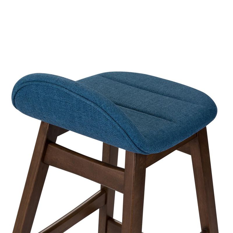 Liberty Furniture Space Savers 24 Inch Counter Chair - Blue (RTA)-Set of 2 in Satin Walnut image number 4