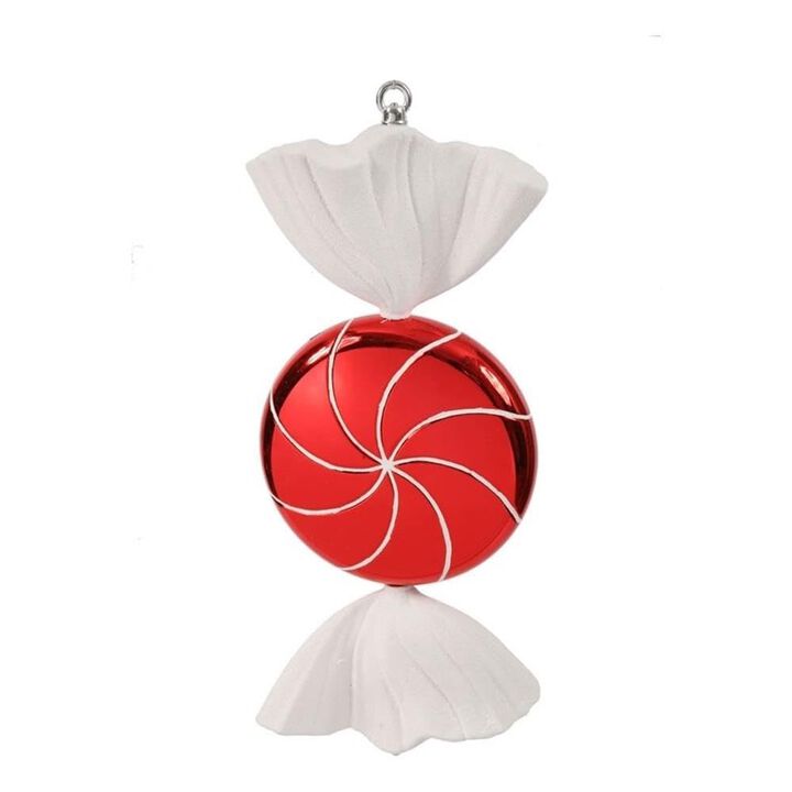Vickerman 18.5" Red-White Swirl Candy Christmas Ornament