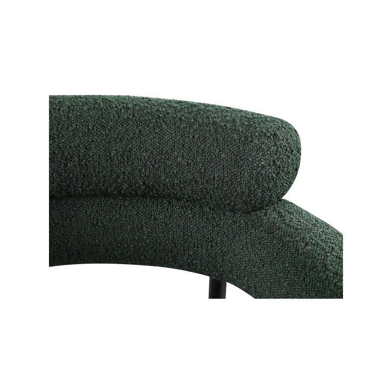 Meridian Furniture Blake Green Boucle Fabric Dining Chair, Set of 2