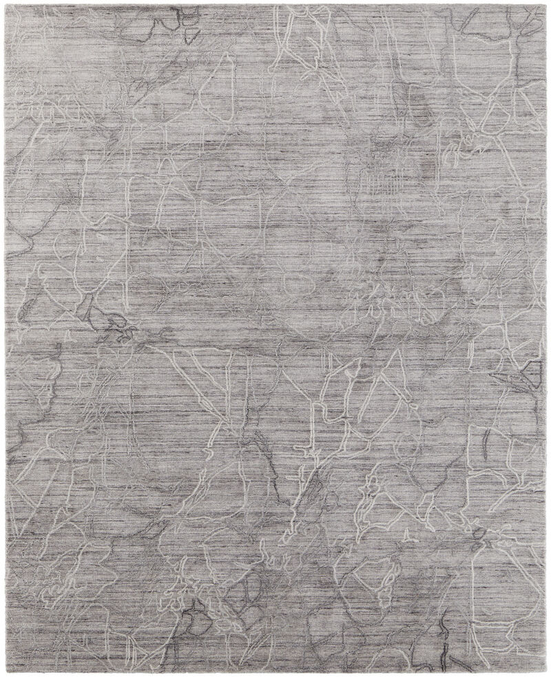 HomeRoots Abstract Hand Woven Worn Faded Area Rug image number 2